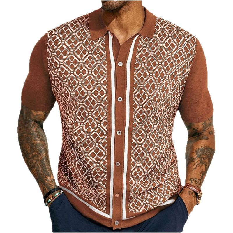 European And American Style Men's Casual Jacquard Sweater